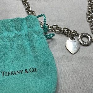 Tiffany&Co. Sterling Silver Tiffany Dog Tag Toggle Necklace 16” DISCONTINUED